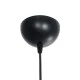 GloboStar® KYCLOS 203-0048 Boho Κρεμαστό Φωτιστικό Καπέλο Μονόφωτο 1 x E27 IP20 Μαύρο Rattan - M40 x Π40 x Υ25.5cm