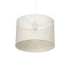 GloboStar® CLAIRIE 203-0137 Μοντέρνο Κρεμαστό Φωτιστικό Καπέλο Μονόφωτο 1 x E27 IP20 Λευκό Ύφασμα - Μ30 x Π30 x Υ93cm