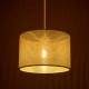 GloboStar® CLAIRIE 203-0137 Μοντέρνο Κρεμαστό Φωτιστικό Καπέλο Μονόφωτο 1 x E27 IP20 Λευκό Ύφασμα - Μ30 x Π30 x Υ93cm