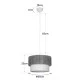 GloboStar® SISSIE 203-0138 Μοντέρνο Κρεμαστό Φωτιστικό Καπέλο Μονόφωτο 1 x E27 IP20 Καφέ & Μπεζ Ύφασμα - Μ30 x Π30 x Υ93cm