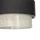 GloboStar® SISSIE 203-0140 Μοντέρνο Κρεμαστό Φωτιστικό Καπέλο Μονόφωτο 1 x E27 IP20 Γκρι & Λευκό Ύφασμα -Μ30 x Π30 x Υ93cm
