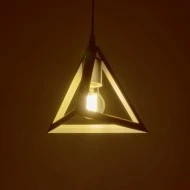 Φωτιστικό TRIANGLE μοντέρνο κρεμαστό καμπάνα μονόφωτο 1 x E27 IP20 λευκό πλαστικό  Μ24 x Π24 x Υ86cm