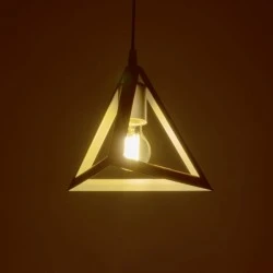 Φωτιστικό TRIANGLE μοντέρνο κρεμαστό καμπάνα μονόφωτο 1 x E27 IP20 λευκό πλαστικό  Μ24 x Π24 x Υ86cm