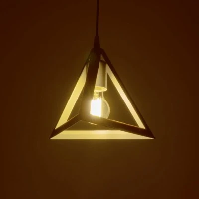 Φωτιστικό TRIANGLE μοντέρνο κρεμαστό καμπάνα μονόφωτο 1 x E27 IP20 λευκό πλαστικό Μ24 x Π24 x Υ86cm Φωτιστικό TRIANGLE μοντέρνο κρεμαστό καμπάνα μονόφωτο 1 x E27 IP20 λευκό πλαστικό Μ24 x Π24 x Υ86cm