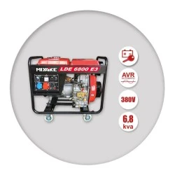 Γεννήτρια πετρελαίου MIYAKE LDE 6800E3 380V 6,8kVA 10Hp ανοιχτού τύπου με σταθεροποιητή τάσης