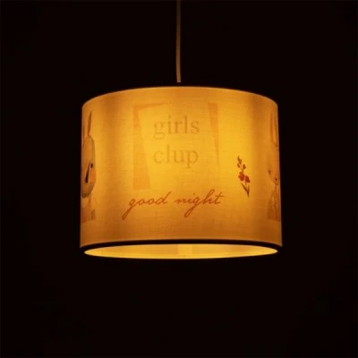 GloboStar® GIRLSCLUB 204-0010 Παιδικό Κρεμαστό Φωτιστικό Φιγούρα Μονόφωτο 1 x E27 IP20 Λευκό Ύφασμα - Μ28 x Π28 x Υ70cm