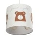 GloboStar® BEAR 204-0021 Παιδικό Κρεμαστό Φωτιστικό Φιγούρα Μονόφωτο 1 x E27 IP20 Λευκό Ύφασμα - Μ24 x Π24 x Υ70cm