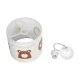 GloboStar® BEAR 204-0021 Παιδικό Κρεμαστό Φωτιστικό Φιγούρα Μονόφωτο 1 x E27 IP20 Λευκό Ύφασμα - Μ24 x Π24 x Υ70cm