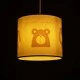 GloboStar® BEAR 204-0021 Παιδικό Κρεμαστό Φωτιστικό Φιγούρα Μονόφωτο 1 x E27 IP20 Λευκό Ύφασμα - Μ24 x Π24 x Υ70cm