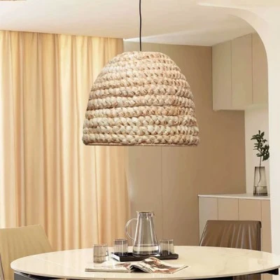 Φωτιστικό κρεμαστό καμπάνα MEKA Boho μονόφωτο 1 x E27 IP20 μπεζ Rattan με διάσταση Μ30 x Π30 x Υ25cm Φωτιστικό κρεμαστό καμπάνα MEKA Boho μονόφωτο 1 x E27 IP20 μπεζ Rattan με διάσταση Μ30 x Π30 x Υ25cm