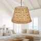 Φωτιστικό Καμπάνα Boho κρεμαστό μονόφωτο 1 x E27 IP20 μπεζ σχοινί με διάσταση  Μ32xΠ32xΥ30cm