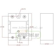 Μονοφασικό SSR ρελέ (SOLID STATE RELAY) SSR-24025D INTAW 4-32VDC έξοδος ACS1 25A/230VAC