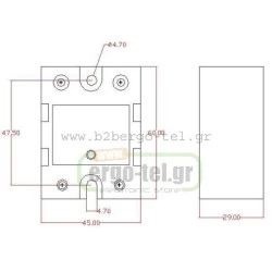 Μονοφασικό SSR ρελέ (SOLID STATE RELAY) SSR-24025D INTAW 4-32VDC έξοδος ACS1 25A/230VAC
