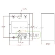 Μονοφασικό SSR ρελέ (SOLID STATE RELAY) SSR-24040A INTAW είσοδος 90-250VAC έξοδος ACS1 40A/230VAC