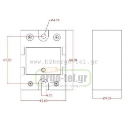 Μονοφασικό SSR ρελέ (SOLID STATE RELAY) SSR-24040A INTAW είσοδος 90-250VAC έξοδος ACS1 40A/230VAC