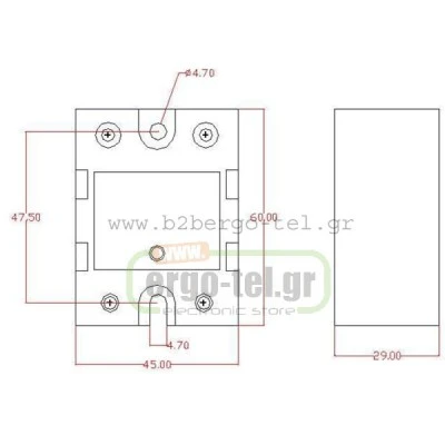 Μονοφασικό SSR ρελέ (SOLID STATE RELAY) SSR-24040A INTAW είσοδος 90-250VAC έξοδος ACS1 40A/230VAC