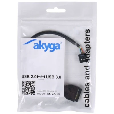 Καλώδιο / Αντάπτορας AKYGA AK-CA-28 USB 3.0 19pin αρσενικό σε USB 2.0 10pin θηλυκό