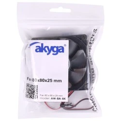 Ανεμιστήρας Η/Υ AKYGA AW-8A-BK 80mm 37 m3/ h αθόρυβος max. 25 dB