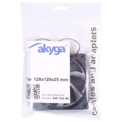 Ανεμιστήρας Η/Υ 120mm AKYGA AW-12A-BK 800 RPM επίπεδο θορύβου 20dB