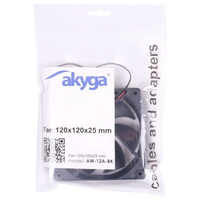 Ανεμιστήρας Η/Υ 120mm AKYGA AW-12A-BK 800 RPM επίπεδο θορύβου 20dB