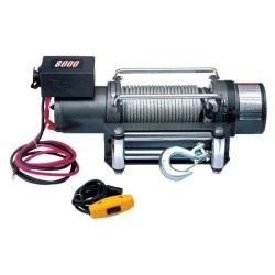 Εργάτης DW 8000 3,8Hp 2800W 12 V DC με συρματόσχοινο 29m & ηλεκτρική και μηχανική έλξη - απώθηση