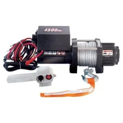Εργάτης DW 4500 2Hp 1500W 12V DC με συρματόσχοινο 12m & ηλεκτρική και μηχανική έλξη - απώθηση