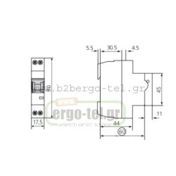 Ασφάλεια αυτόματη μονοπολική (1P) 25Α 10ΚΑ KRIPAL UKB7-25