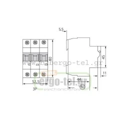 Ασφάλεια αυτόματη τριπολική (3P) 10Α 10ΚΑ KRIPAL UKB7-10/3