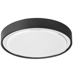 Led πλαφονιέρα πλαστική στρόγγυλη γραφίτης Ø300mm 18W ενδιάμεσο φως 4000k εξωτερικού χώρου IP65