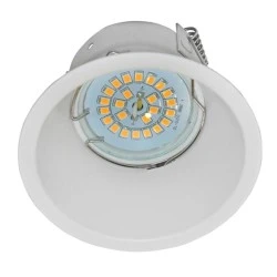 Φωτιστικό σποτ χωνευτό στρογγυλό 88x56mm βαθύ σταθερό λευκό για λάμπες GU10
