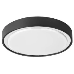 Πλαφονιέρα led στρόγγυλη πλαστική γραφίτης Ø360mm 28W 4000k θερμό λευκό φως στεγανή IP65