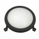 Led απλίκα μαύρη στρόγγυλη πλαστική 6W 420Lm 4000k ενδιάμεσο λευκό φως στεγανή ΙΡ54