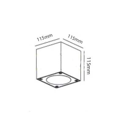 Φωτιστικό απλίκα γύψινο σταθερό UP-DOWN για G9 115x115mm κύβος λευκό για εσωτερικούς χώρους