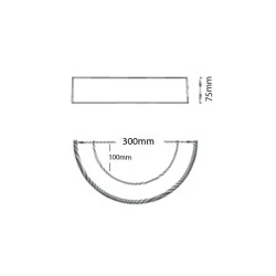 Φωτιστικό απλίκα γύψινο σταθερό Up Ε14 300x100mm λευκό ημικύκλιο για εσωτερικούς χώρους