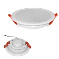 Led panel στρόγγυλο χωνευτό ψευδοροφής 10W 230V 3000k θερμό λευκό φως 850lumen δέσμης 120°