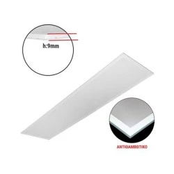 Led panel slim ψευδοροφής 4000Κ ενδιάμεσο λευκό φως 50W παραλληλόγραμμο 30x120cm 