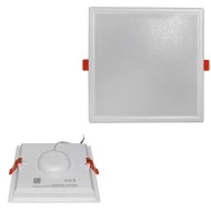 Led φωτιστικό ψευδοροφής τετράγωνο λευκό 20W 230V 4000k ενδιάμεσο λευκό φως 1700lumen δέσμης 120°