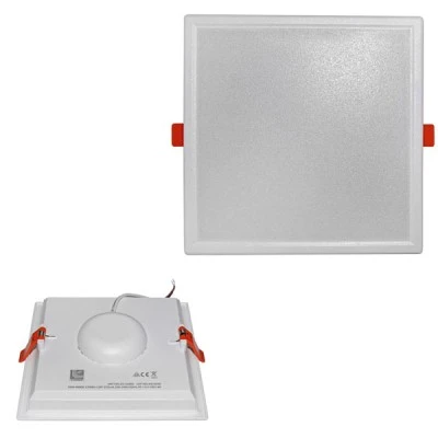 Led φωτιστικό ψευδοροφής τετράγωνο λευκό 20W 230V 4000k ενδιάμεσο λευκό φως 1700lumen δέσμης 120°