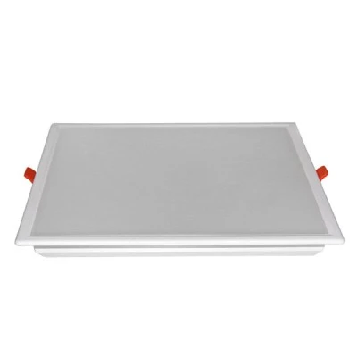 Led φωτιστικό ψευδοροφής λευκό τετράγωνο 24W 230V 3000k θερμό λευκό φως 2040lumen δέσμης 120°