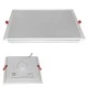 Led φωτιστικό ψευδοροφής λευκό τετράγωνο 24W 230V 3000k θερμό λευκό φως 2040lumen δέσμης 120°