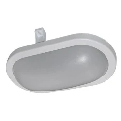 Led χελώνα οβάλ λευκή 15W 230V 4000k ενδιάμεσο φως 1200lm με κάλυμμα πολυκαρμπονάτ στεγανή IP64