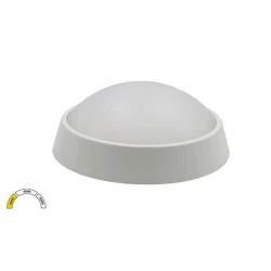 Πλαφονιέρα στρογγυλή LED 230V 15W με δυνατότητα ρύθμισης απόχρωσης φωτός CCT 180x72mm λευκή IP65