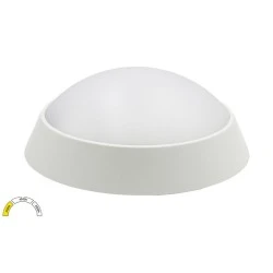 Φωτιστικό πλαφονιέρα στρογγυλή LED 230V 20W 3CCT με διάσταση 220x80mm IP65 λευκό χρώμα