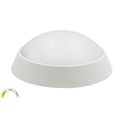 Φωτιστικό πλαφονιέρα στρογγυλή LED 230V 20W 3CCT με διάσταση 220x80mm IP65 λευκό χρώμα Φωτιστικό πλαφονιέρα στρογγυλή LED 230V 20W 3CCT με διάσταση 220x80mm IP65 λευκό χρώμα