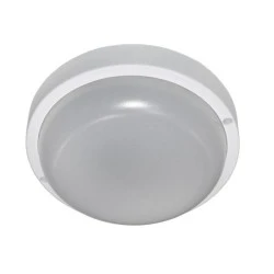 Led πλαφονιέρα λευκή στρογγυλή 8W 230V 4000k ενδιάμεσο φως με πολυκαρμπονάτ κάλυμμα στεγανή IP54