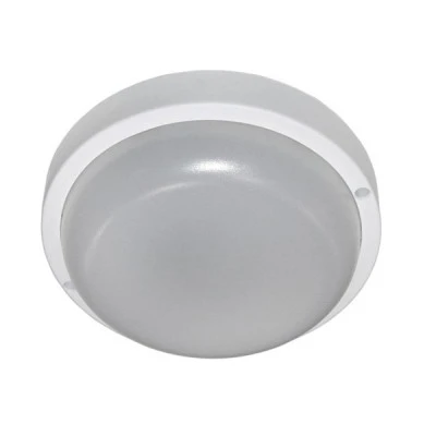 Led πλαφονιέρα λευκή στρογγυλή 8W 230V 4000k ενδιάμεσο φως με πολυκαρμπονάτ κάλυμμα στεγανή IP54