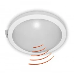 Led χελώνα στρογγυλή με ανιχνευτή κίνησης μικροκυμάτων 15W 230V 4000k ενδιάμεσο φως 1200lm IP64
