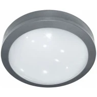 Πλαφονιέρα led πολυκαρμπονική pc στρόγγυλη γκρι Ø230mm 18W 4000k ενδιάμεσο φως στεγανό IP65