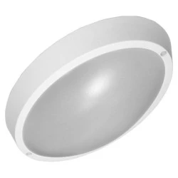 Led απλίκα πολυκαρμπονική pc οβάλ λευκή 240x163mm 15W 230V ενδιάμεσο λευκό φως 4000k στεγανή IP65