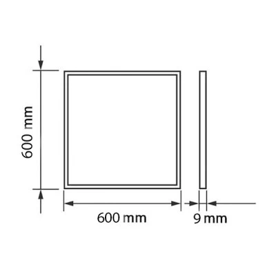 Led panel τετράγωνο 60x60 ισχύος 50W 3000k θερμό λευκό φως 4000lm λευκό χρώμα